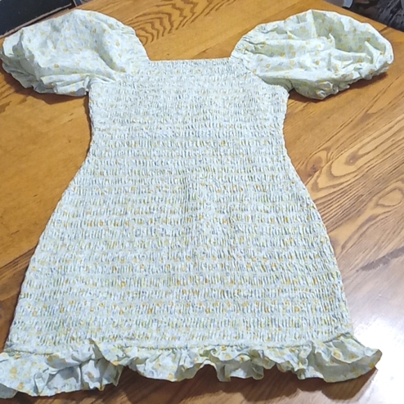 ENGLISH FACTORY ANTHROPOLOGIE Womens Dress Used Preowned SMALL PUFF SLEEVE yy - Picture 3 of 12